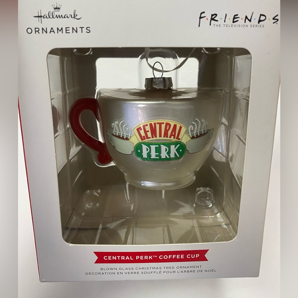 Hallmark Ornament. Friends. Central Perk. Blown glass. Christmas.NIB